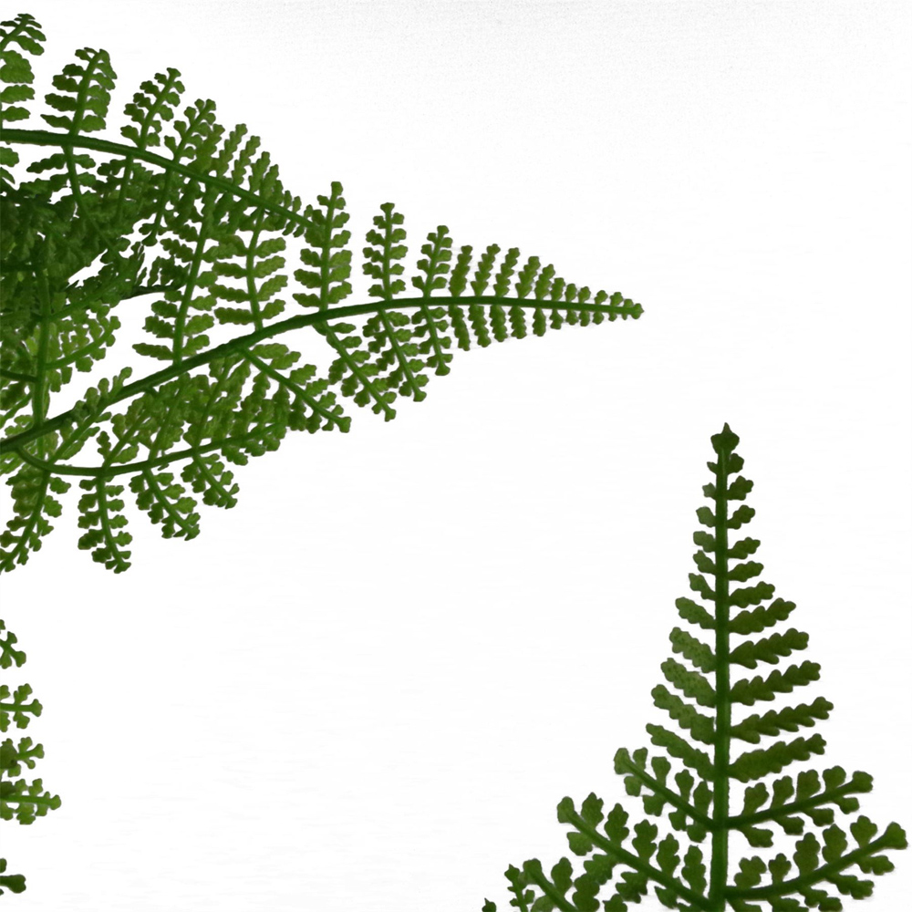 Leaf Extra Large Moss Base Fern Foliage Artificial Plant with Silver Metal Planter 150cm Image 3
