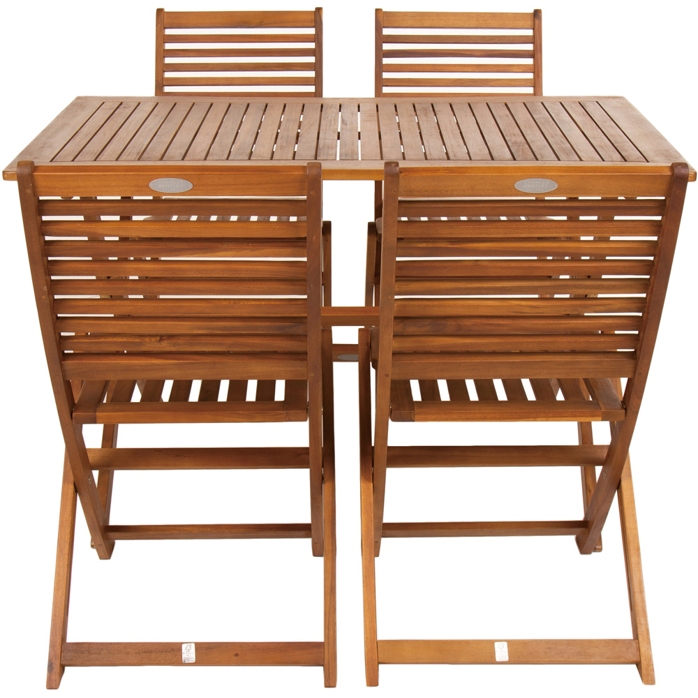 Charles Bentley 4 Seater Wooden Garden Furniture Set Image 3