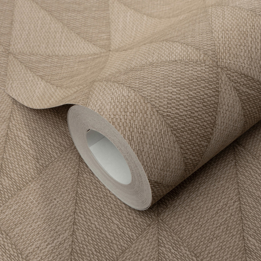 Erismann Woven Whisper Brown Vinyl Wallpaper Image 3