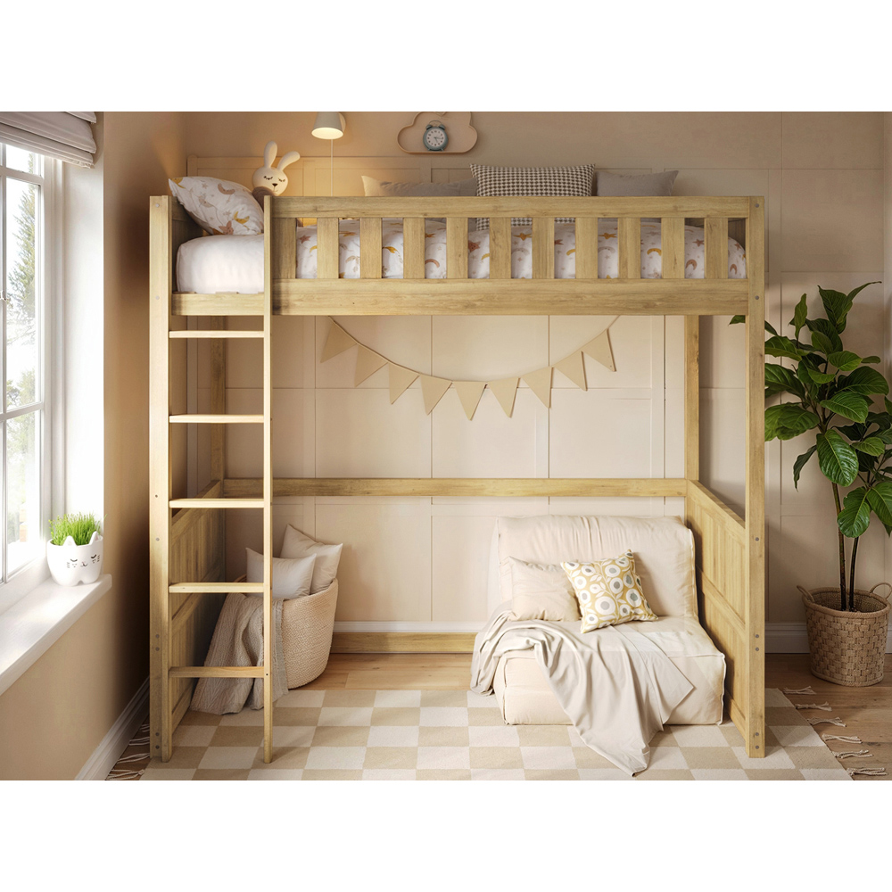 Flair Bea Oak Wooden High Sleeper Image 2