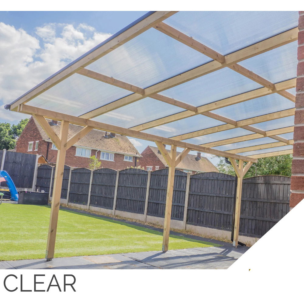 TG Crafters TGlaze 10mm Clear Polycarbonate Roof Sheet 1000 x 3500mm Image 2