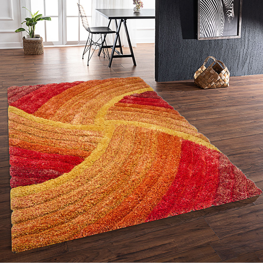 DS Living Stella Burnt Orange Ultra Plush Rug 160 x 230cm Image 2