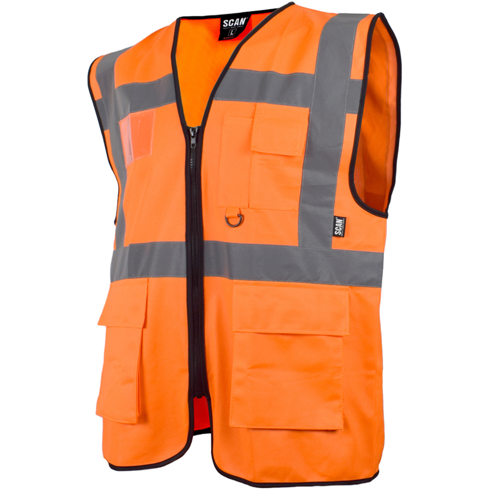 Scan Hi Visibility Utility Waistcoat XL Orange Image 1