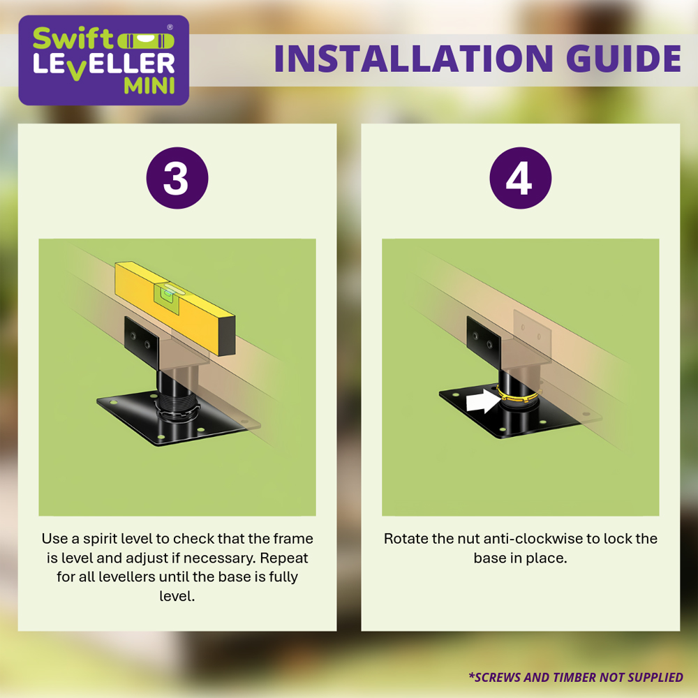 Swift Leveller Mini Hard Ground Shed Base Kit 12 x 8ft with 17 Supports Image 6