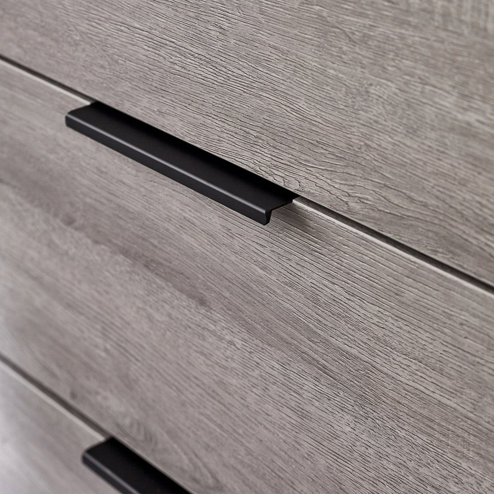 Julian Bowen Bali 6 Drawer Grey Oak Wide Chest of Drawers Image 6