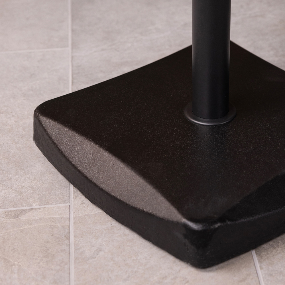 Charles Bentley Black Square Concrete Parasol Base 25kg Image 6