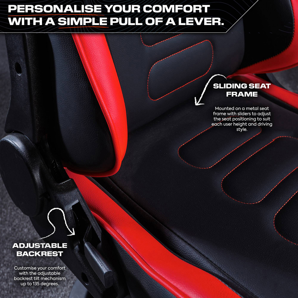 X Rocker Chicane Black Racing Seat Gaming Chair Image 5