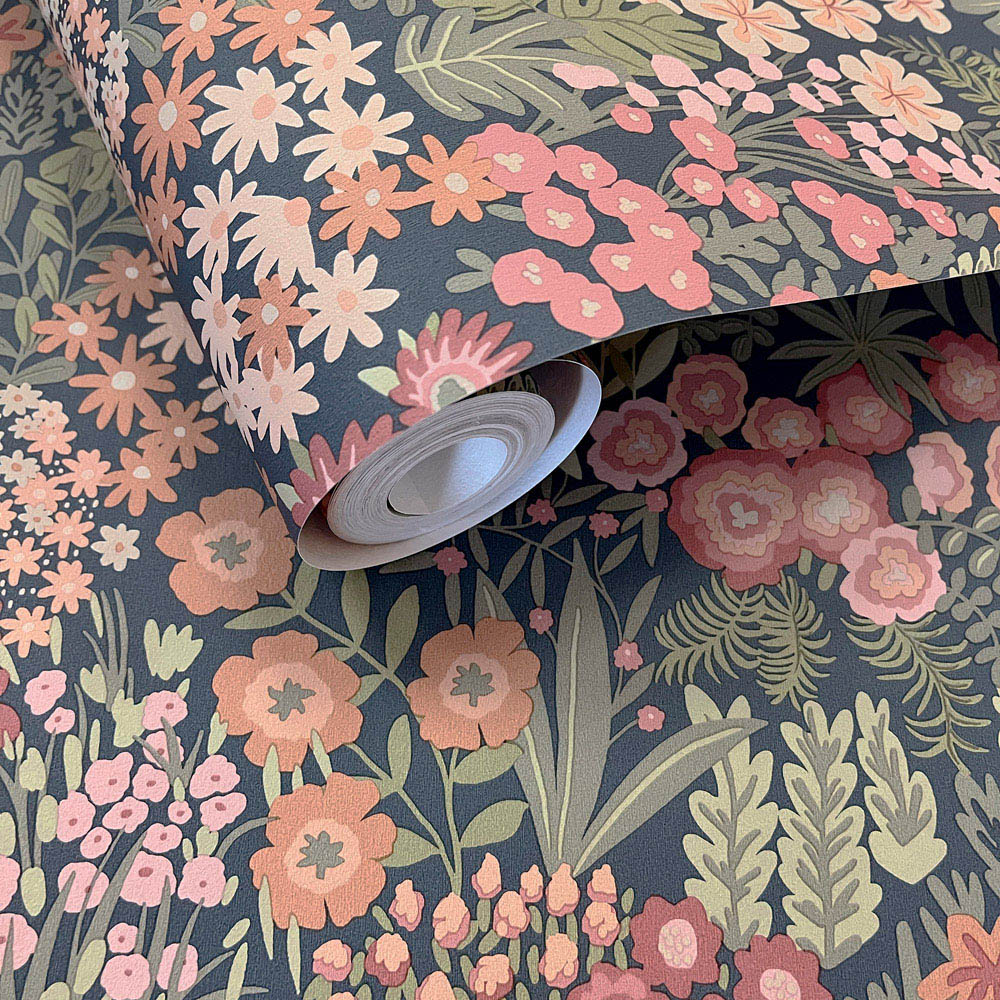 Holden Decor Everbloom Navy Wallpaper Image 2