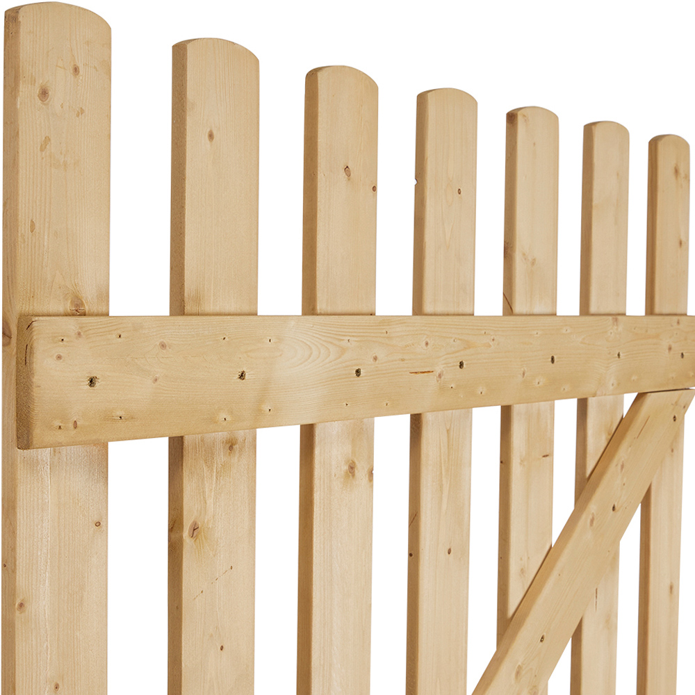 Living and Home 2.9 x 5.9ft Vintage Garden Wooden Fence Gate with Latch Image 5