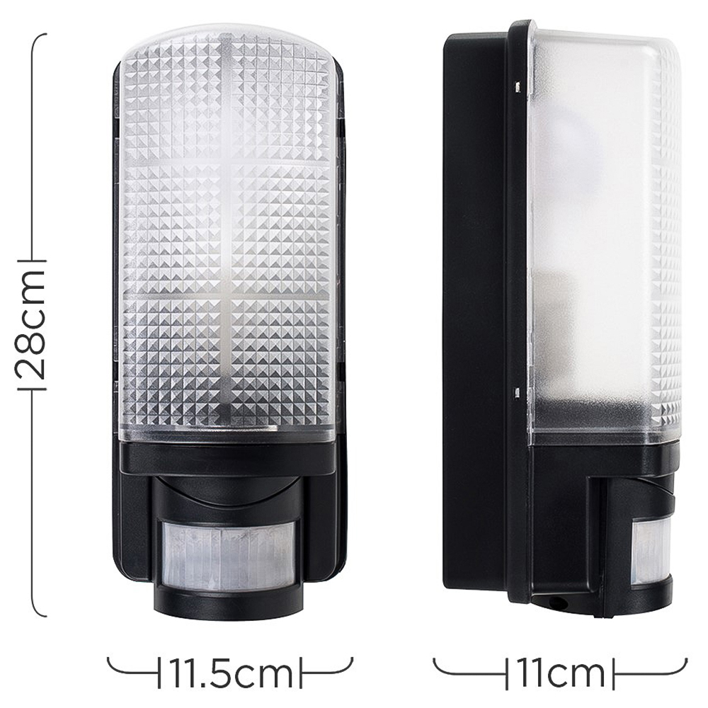 ValueLights Griffin Black Outdoor Wall Bulkhead Light with PIR Motion Sensor Image 7