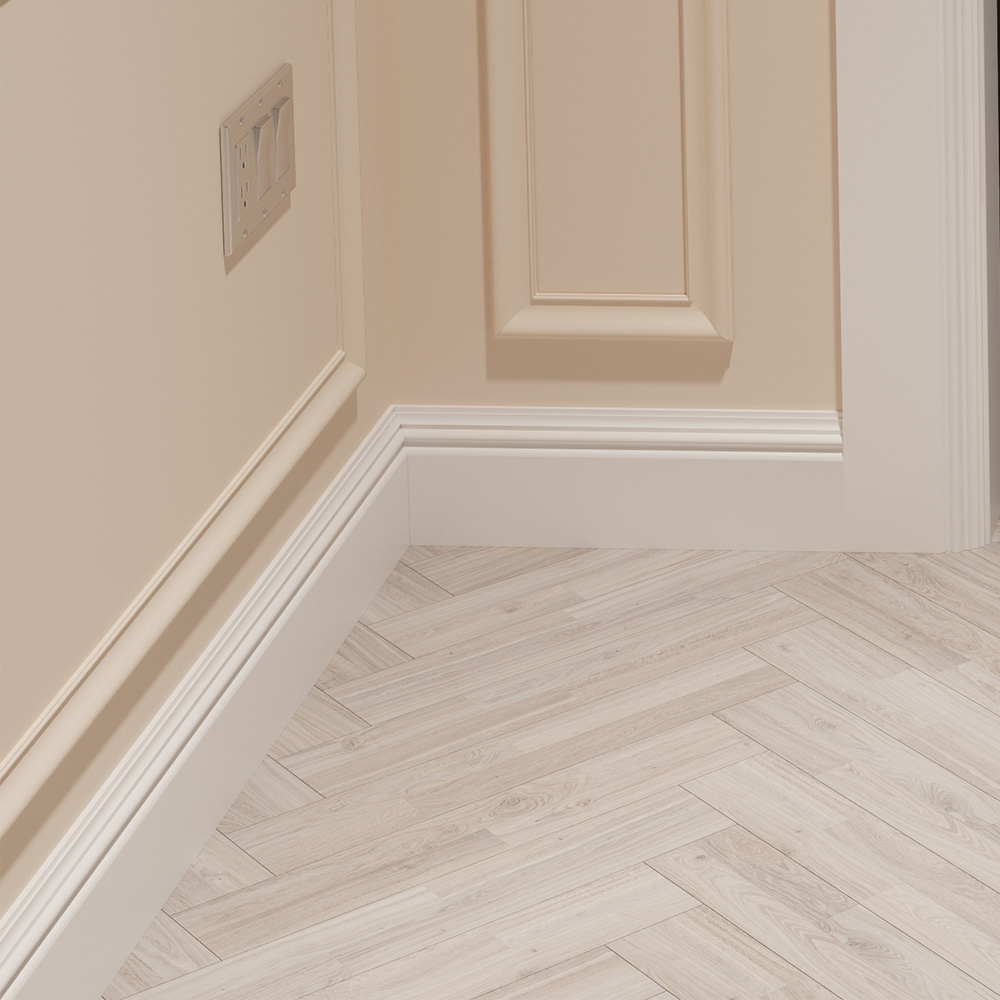 National Skirting White Primed Venice Skirting Board 18mm 140 x 4200mm Image 2