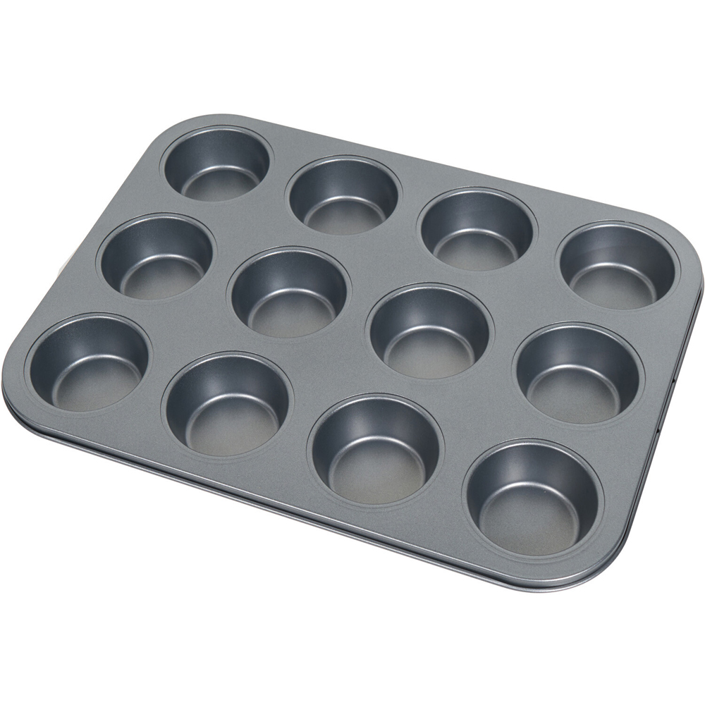 My Kitchen 12 Cup Muffin Pan Dark Grey Image 3