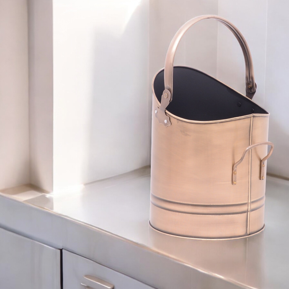 Acacia Home Antique Brass Coal Bucket Image 2