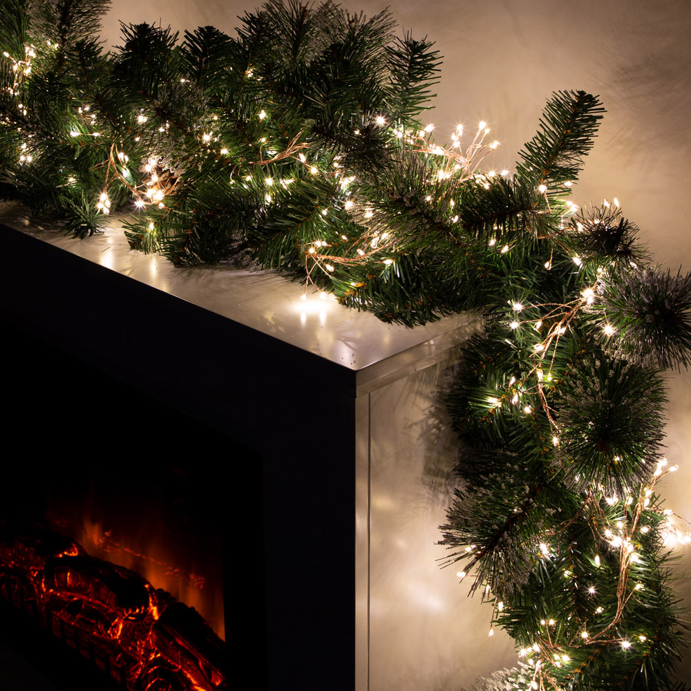 The Christmas Workshop 5.6m 680 Warm White LED Rose Gold Cluster String Light Image 4