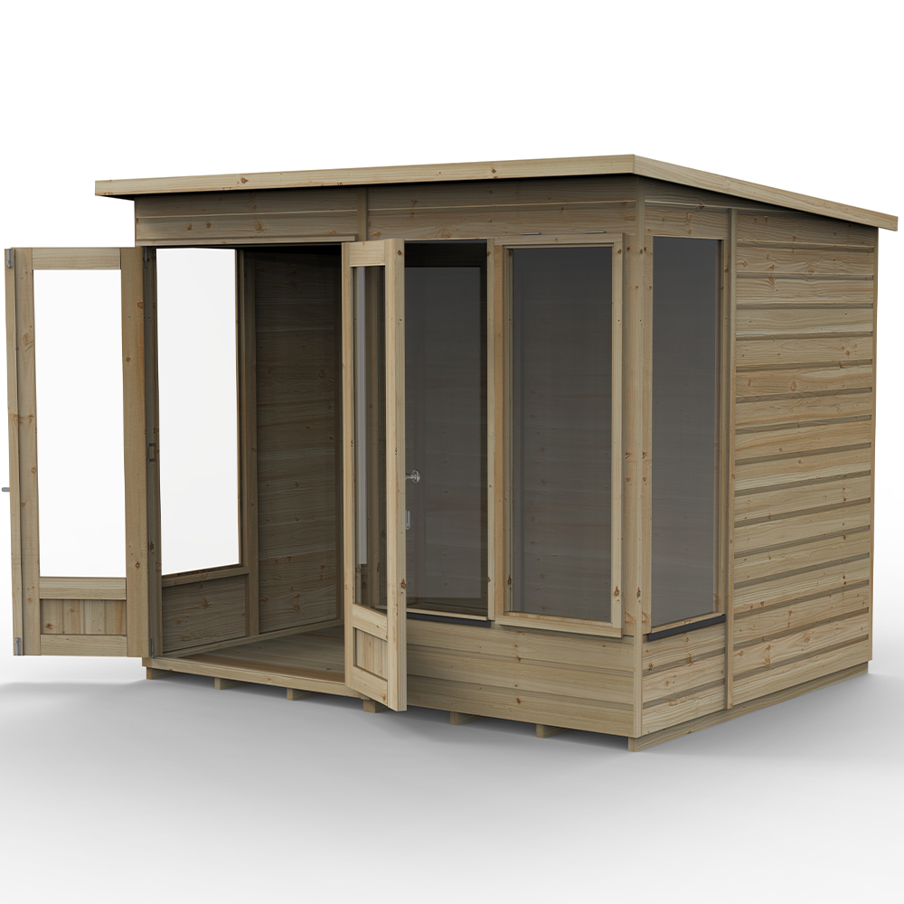 Forest Garden Beckwood 8 x 6ft Single Front Opening Pent Summerhouse Image 4