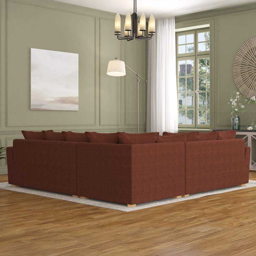 Wendleberry 4 Seater Venice Brick Scatter Back Corner Sofa Image 6