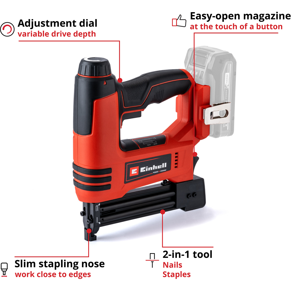 Einhell Power X-Change TE-CN 18 Li-Solo Nail Gun Nailer Image 3