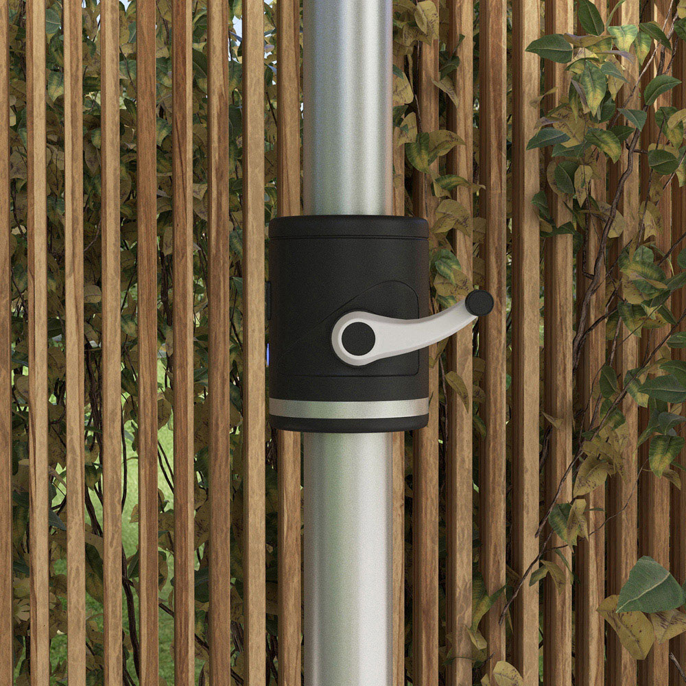 Outsunny Blue Solar LED Umbrella Parasol 3m Image 3