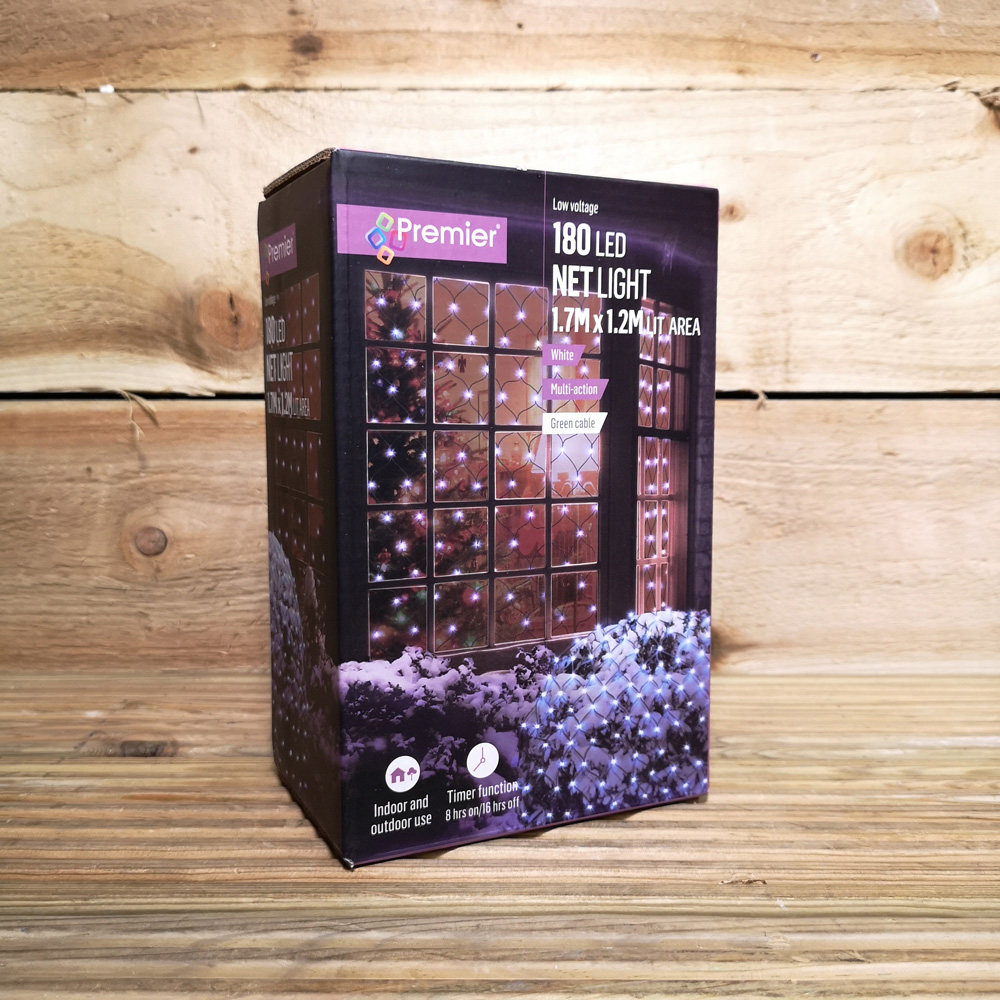 Premier 180 Cool White LED Christmas Net Light 1.7 x 1.2m Image 5