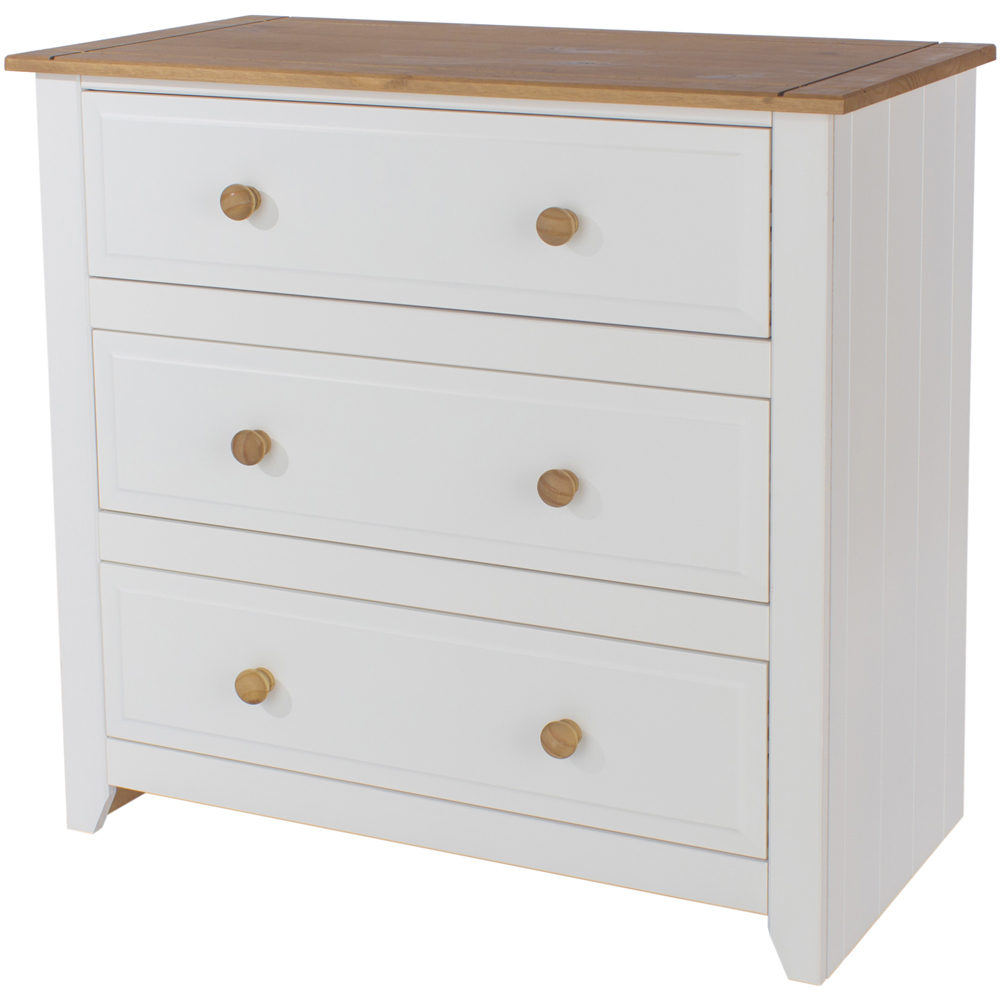 Core Products Capri 3 Drawer White Chest of Drawers Image 4