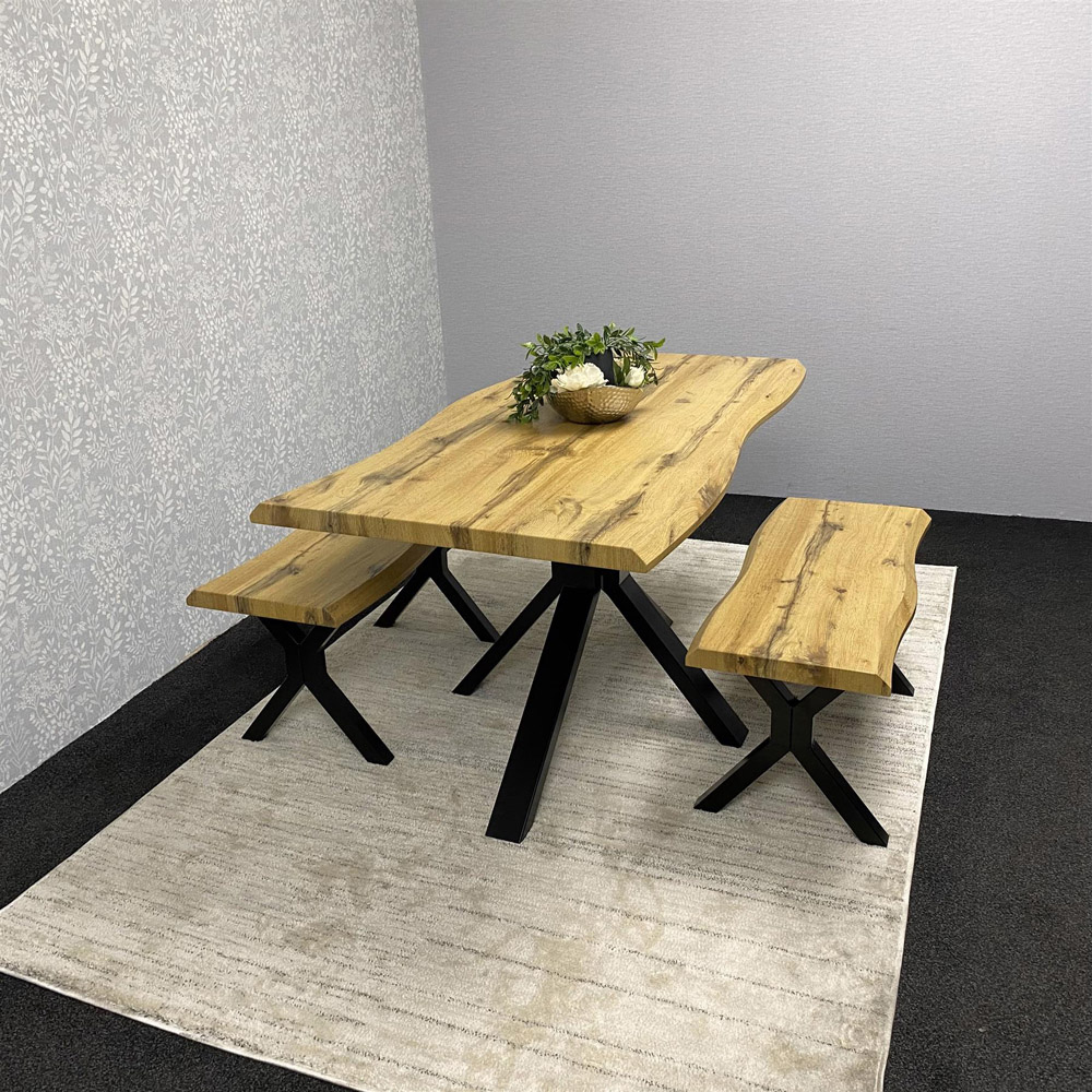 Kosy Koala 4 Seater Wooden Dining Table Set with Benches Image 7