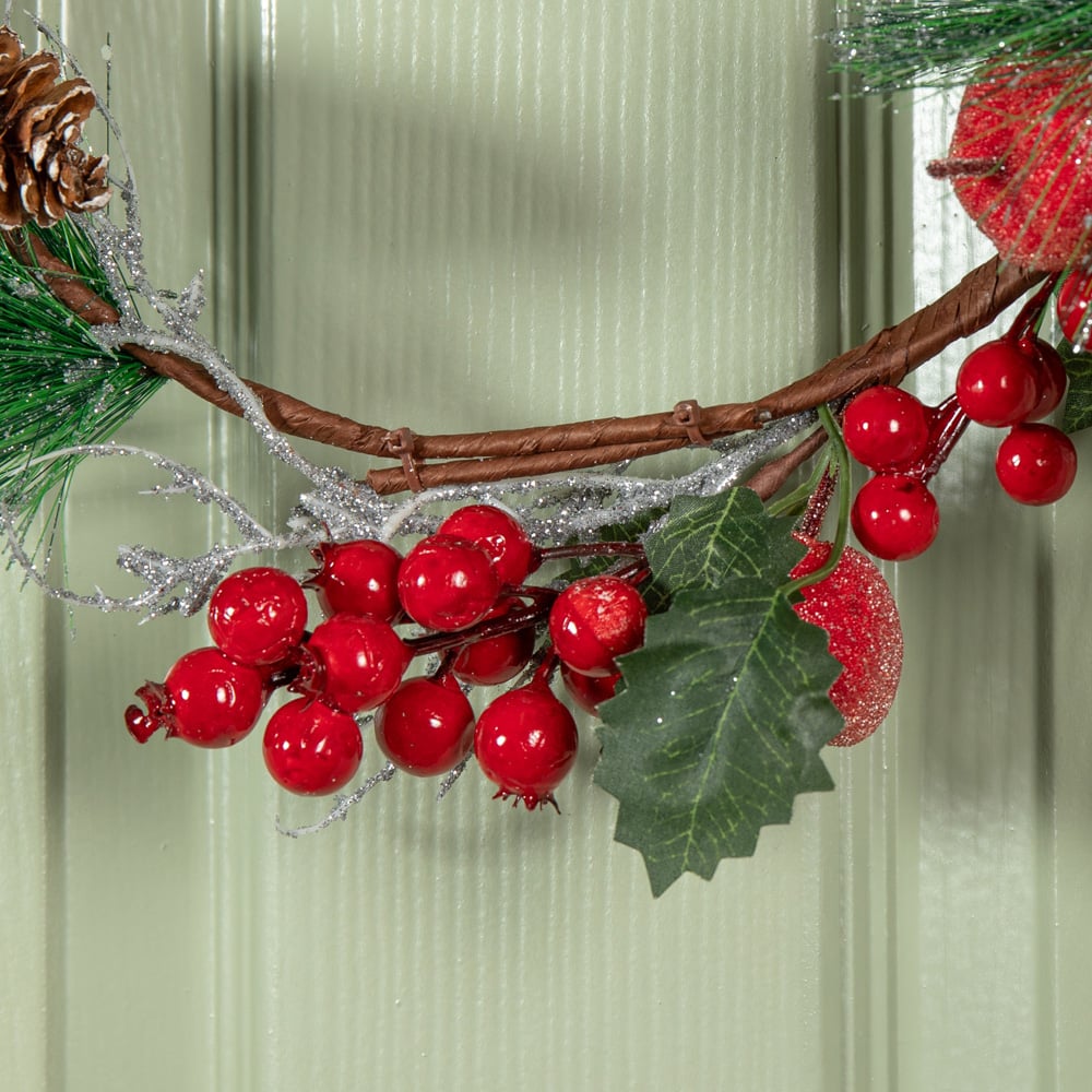 Samuel Alexander Wreath with Apples and Red Berries 45cm Image 3