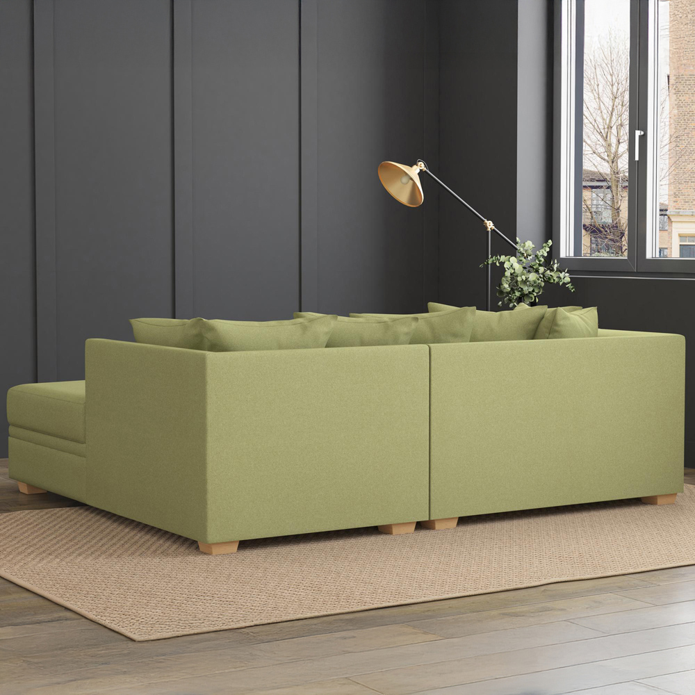 Modo 3 Seater Olive Venice Right Hand Scatter Back L-Shape Corner Sofa Image 8