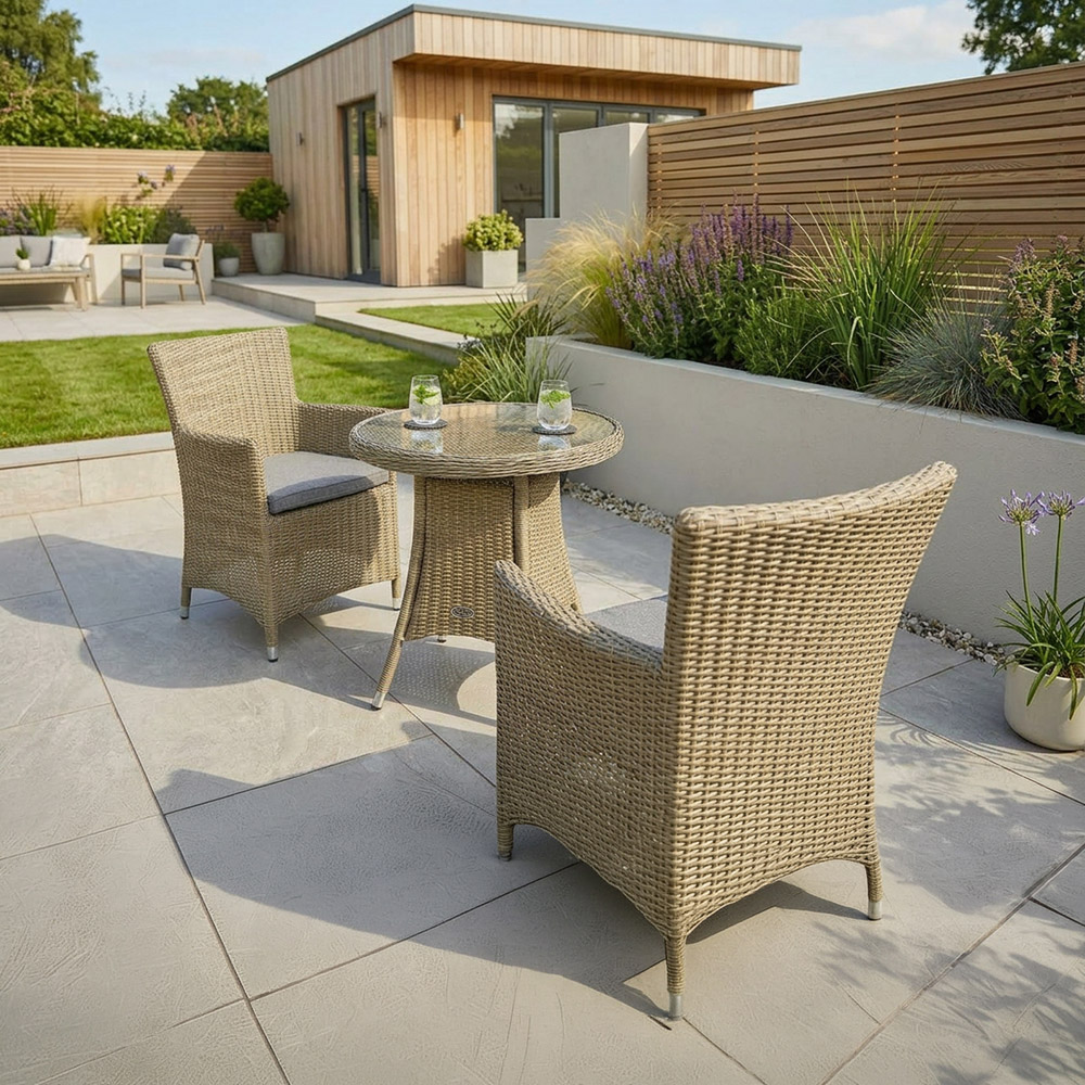 Royalcraft Wentworth Rattan 2 Seater Round Carver Bistro Set Image 8
