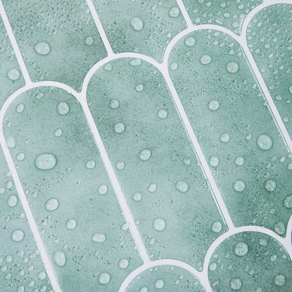 Living and Home Bluish Green Arch Self Adhesive Wall Sticker 10 Pack Image 6