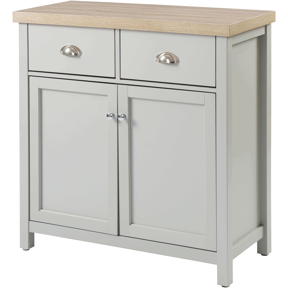 Home Source Avon 2 Door 2 Drawer Grey Cupboard Image 2