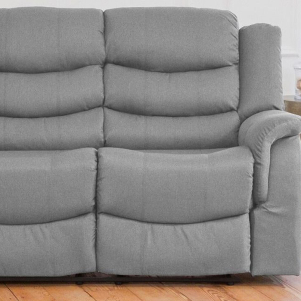 Artemis Home Colfax 2 Seater Light Grey Manual Recliner Sofa Image 3