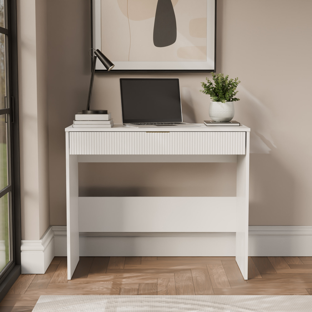 GFW Rankin Single Drawer White Dressing Table Image 2