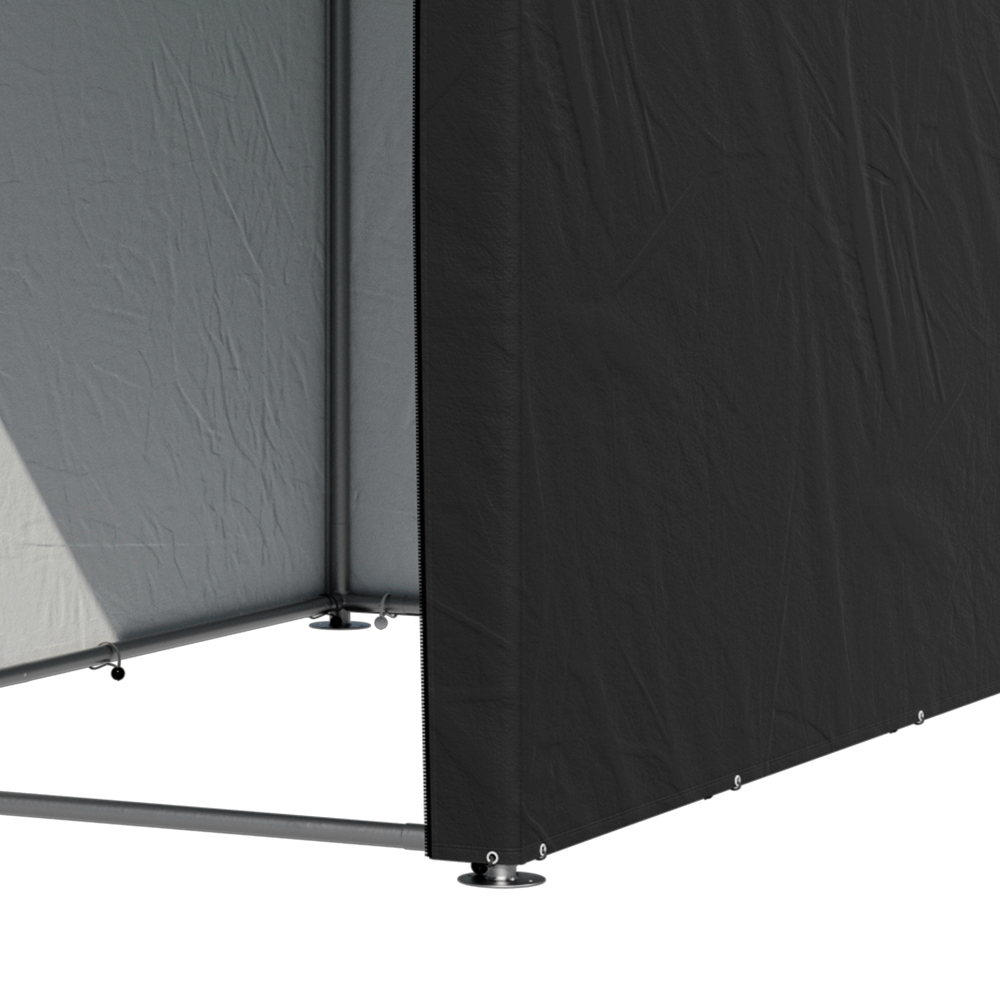 Living and Home 3 x 5ft Black Outdoor PE Bicycle Shelter Storage Shed Image 3