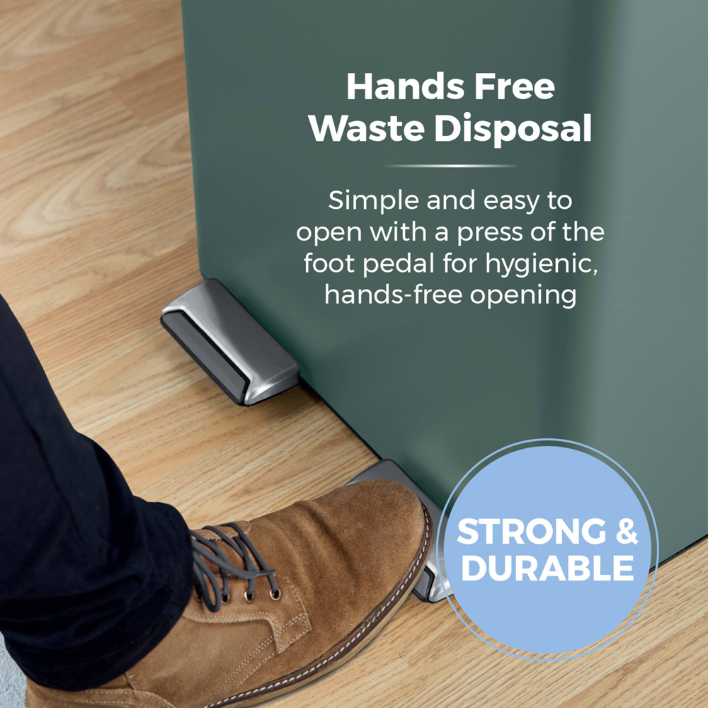 Tower Double Recycling Green Pedal Bin 60L Image 4