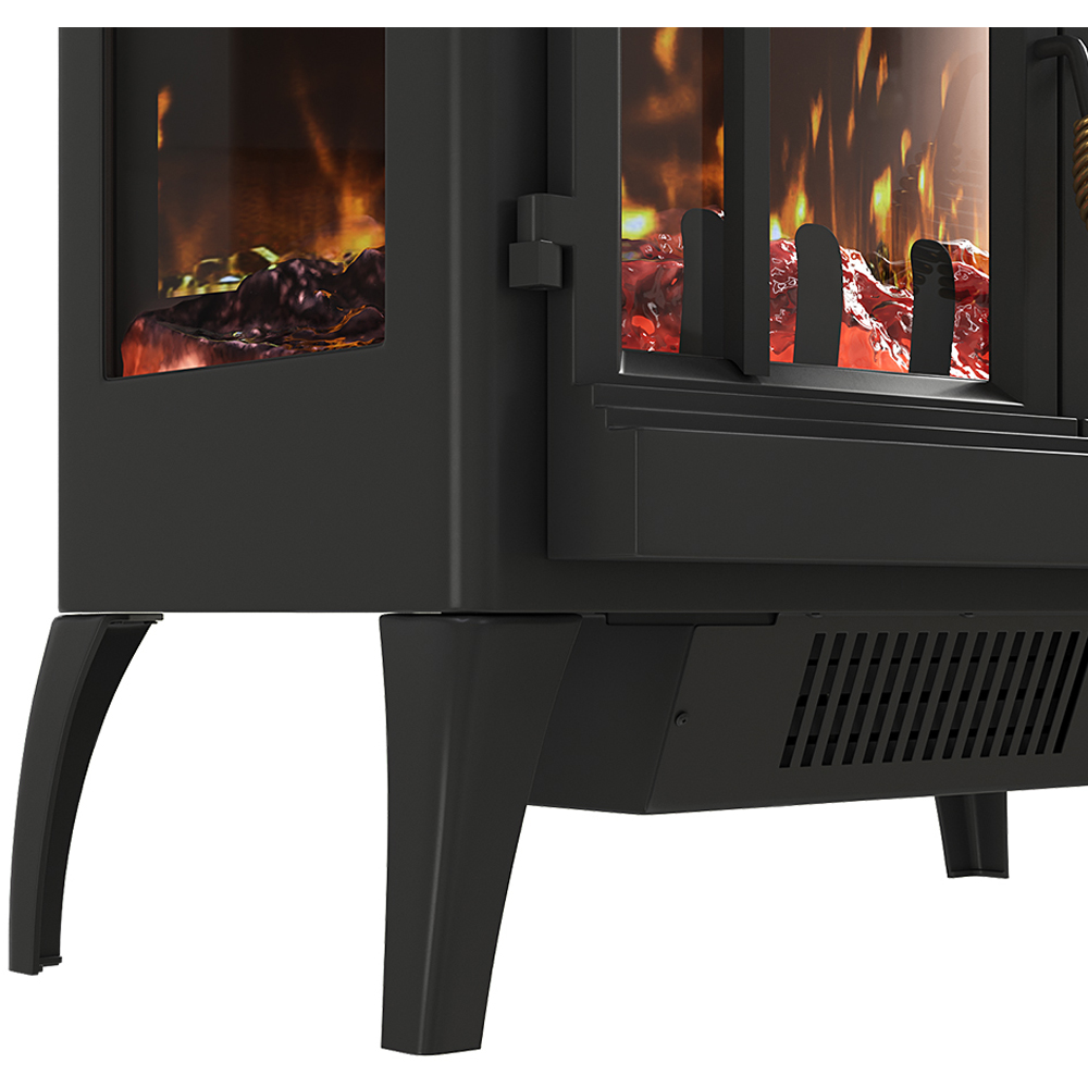 Living and Home Black Freestanding Electric Fireplace Heater 2000W 24 inch Image 4