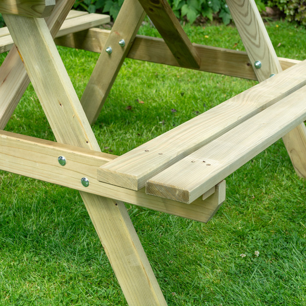 Rowlinson Traditional 4 Seater Picnic Table 1.2m Image 4