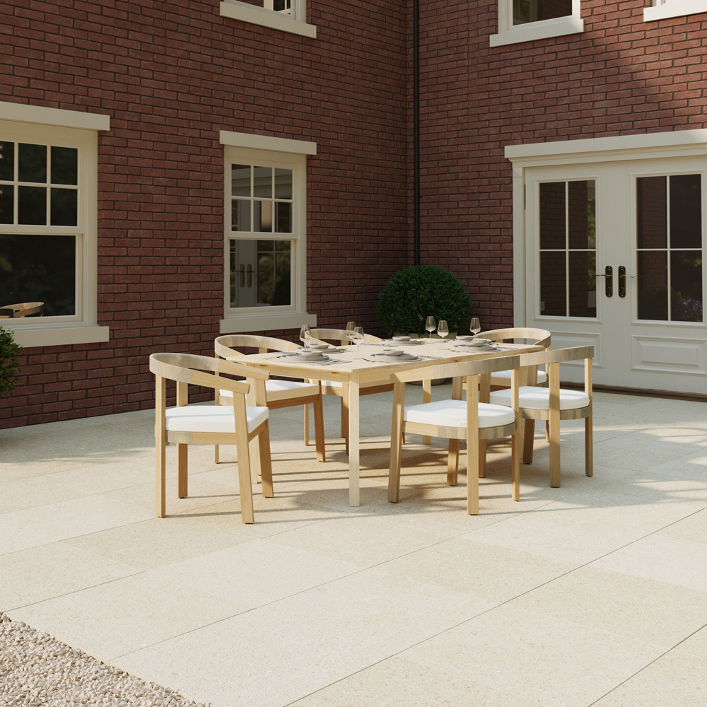 Charles Bentley Delgada 8 Seater 199-240cm Acacia Extendable Dining Table Image 6
