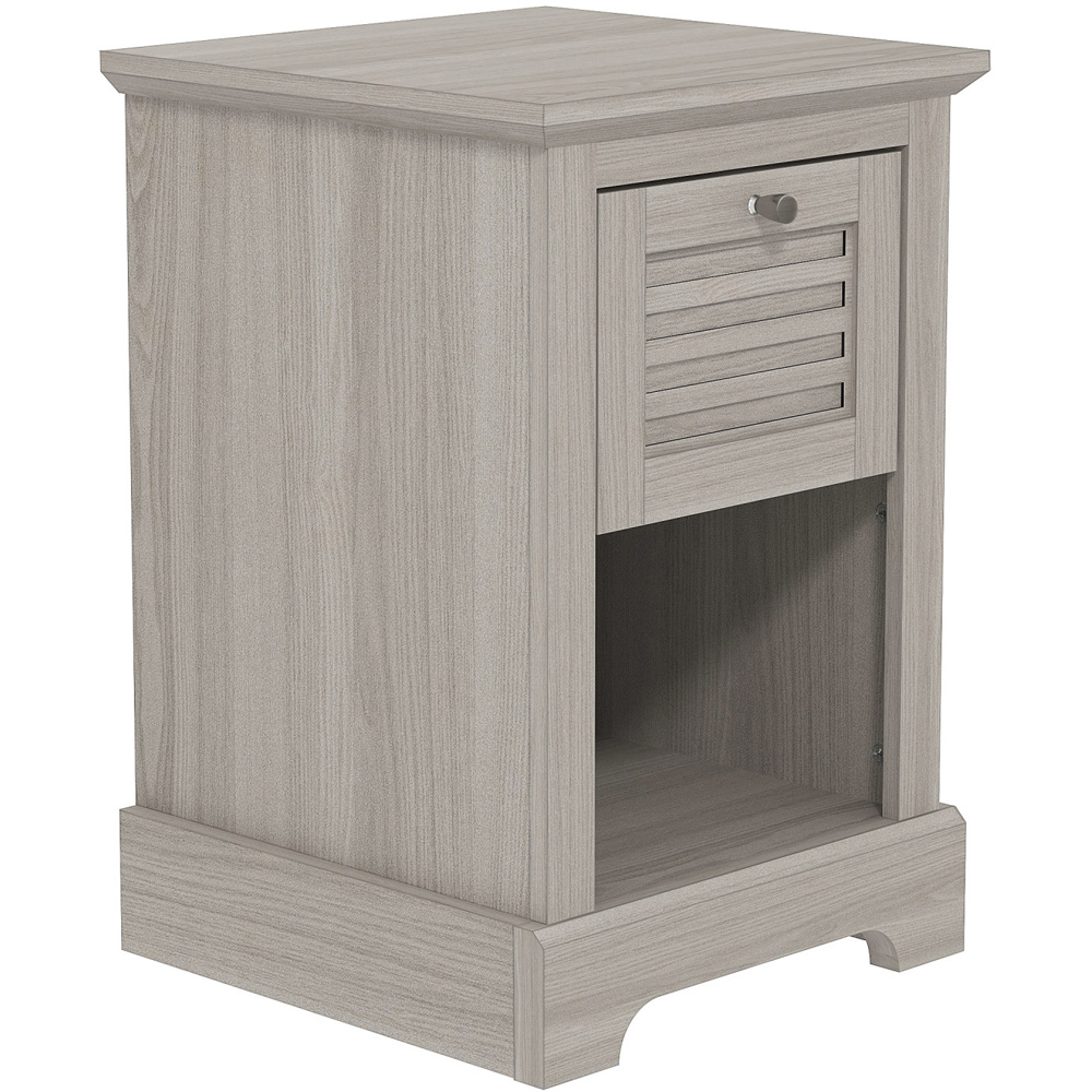GFW Salcombe Single Drawer Grey Oak Lamp Table Image 2