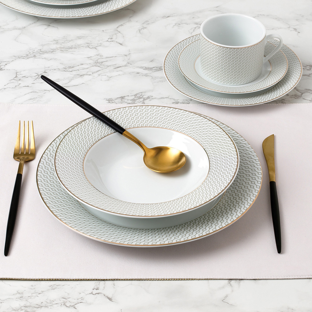 Waterside Premium Diamond White 20 Piece Dinner Set Image 5