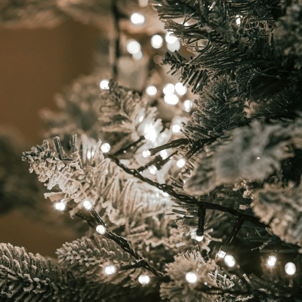 The Christmas Centre 480 Bright White LED Multifunction Green Cable String Light 46m Image 3