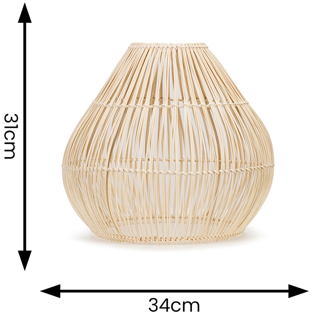 ValueLights Vine Rattan Teardrop Pendant Lamp Shade Image 7