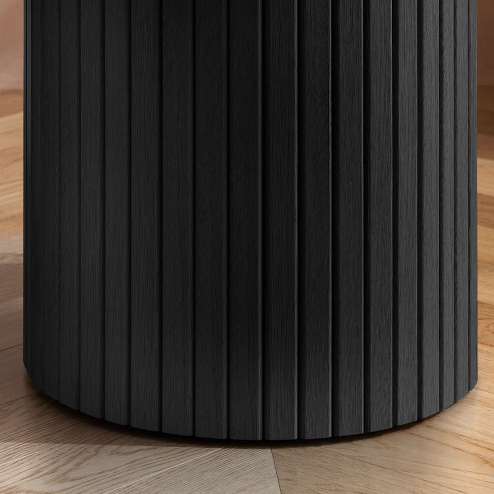 Birlea Axel Fluted Black Side Table Image 5