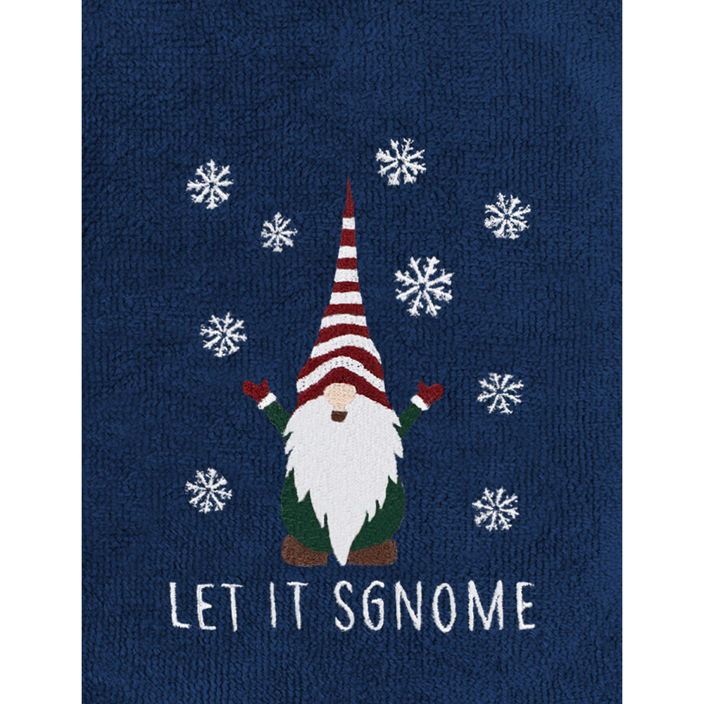 Noel Square Xmas Gonks Navy Hand Towel 2 Pack Image 3