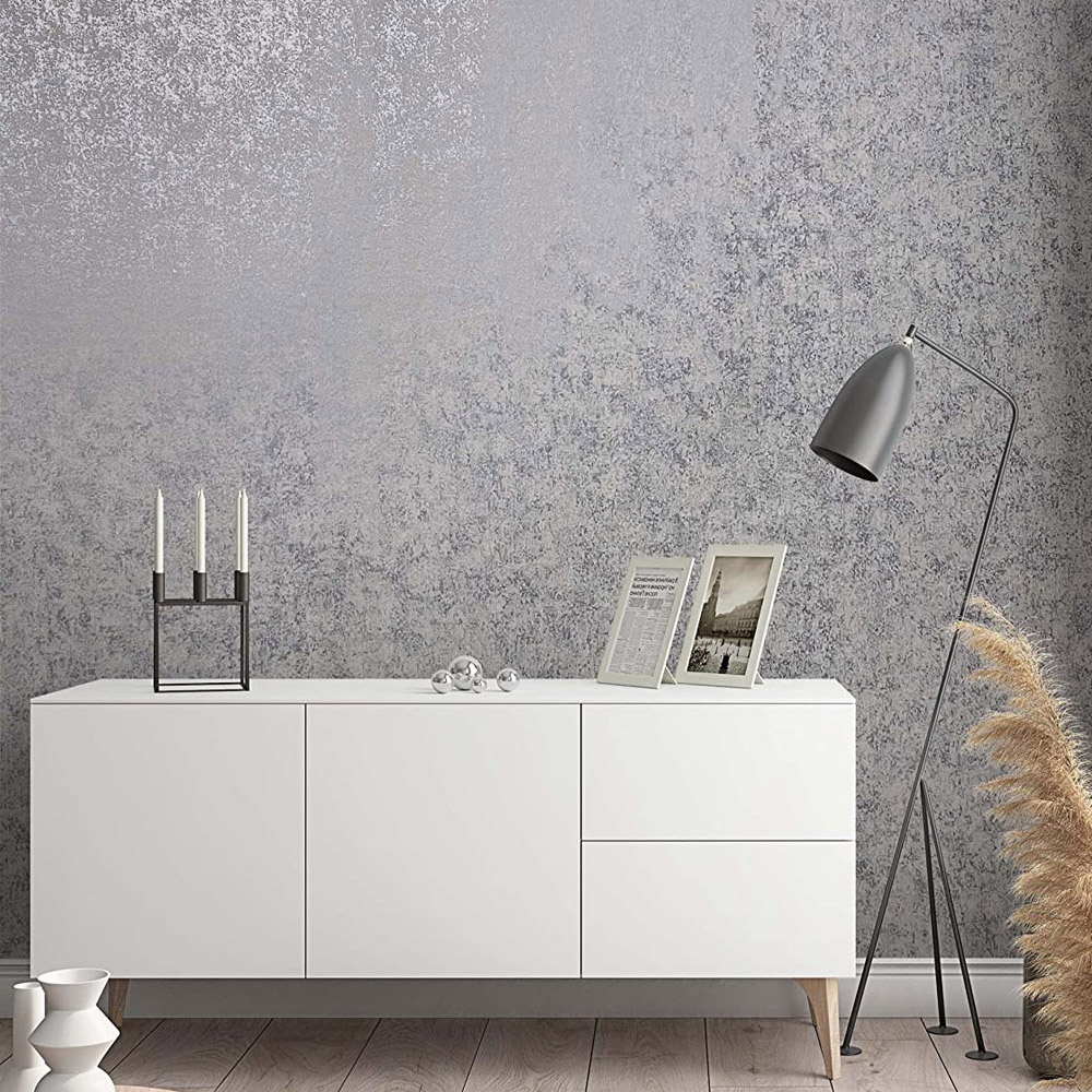 Galerie Industrial Effects Silver and Matte Grey Wallpaper Image 5