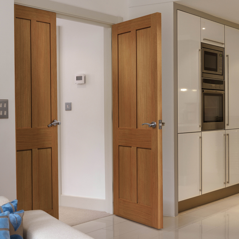 JB Kind Rushmore Shaker Oak Veneer Internal Door 1981 x 686mm Image 2