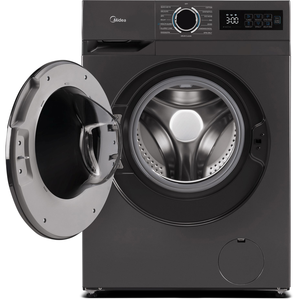 Midea MF110W90BA10/T 9kg Graphite Freestanding Washing Machine Image 2