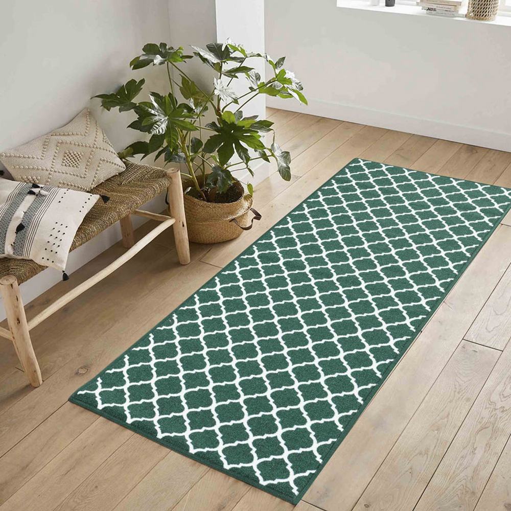 Desire Rugs Havana Emerald Trellis Anti Slip Door Mat 220 x 160cm Image 4