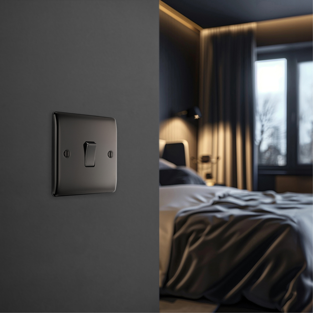 BG Nexus 2 Way 20A Black Nickel Single Switch 5 Pack Image 2