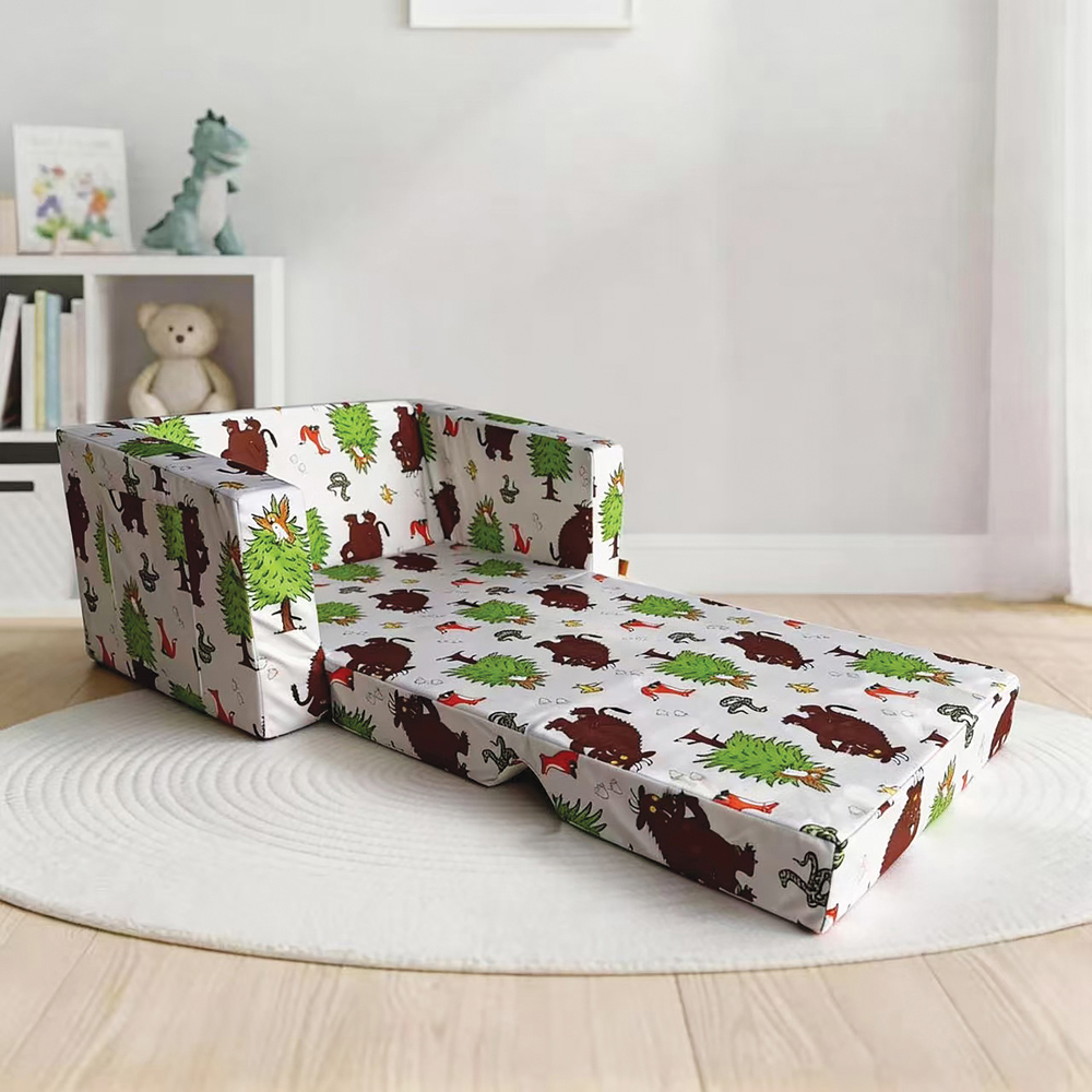 Kidsaw Single Seater Gruffalo Animal Theme Foam Fold-Out Convertible Chair Bed Image 4