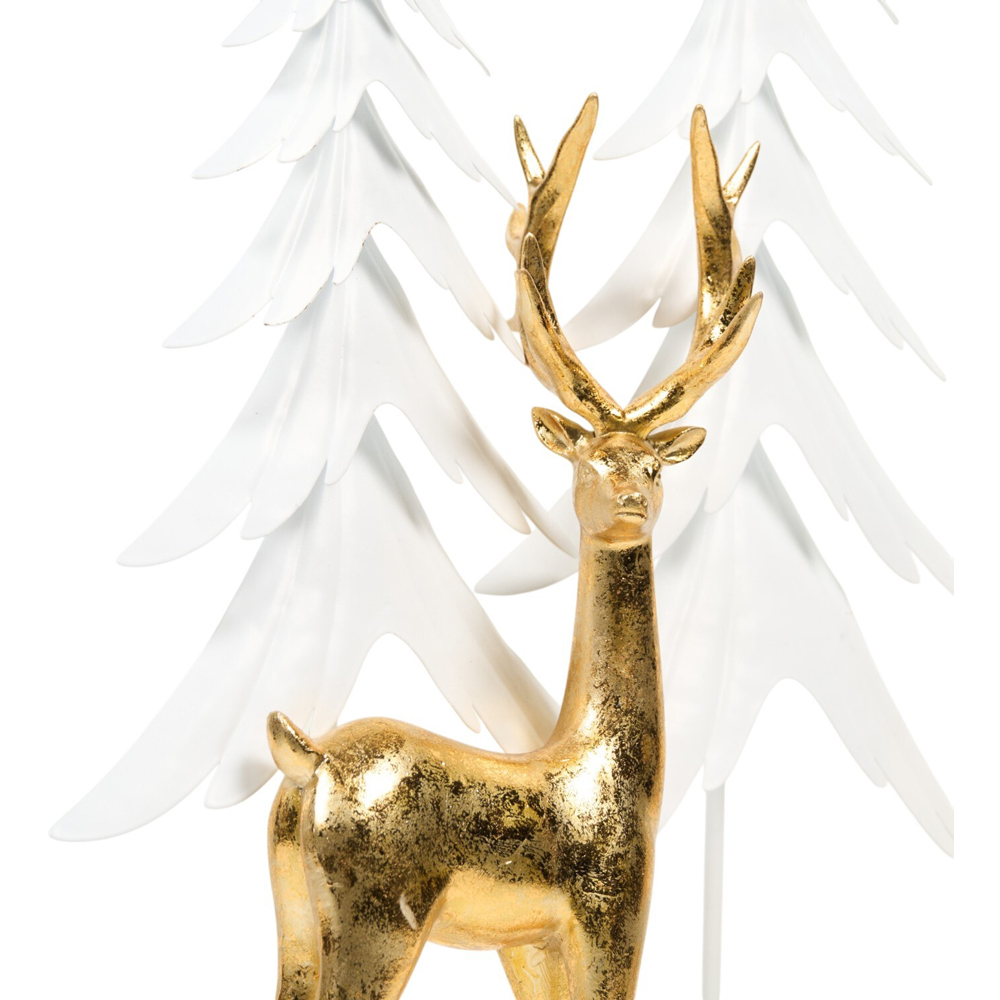 Metal Reindeer Decoration Gold Image 4